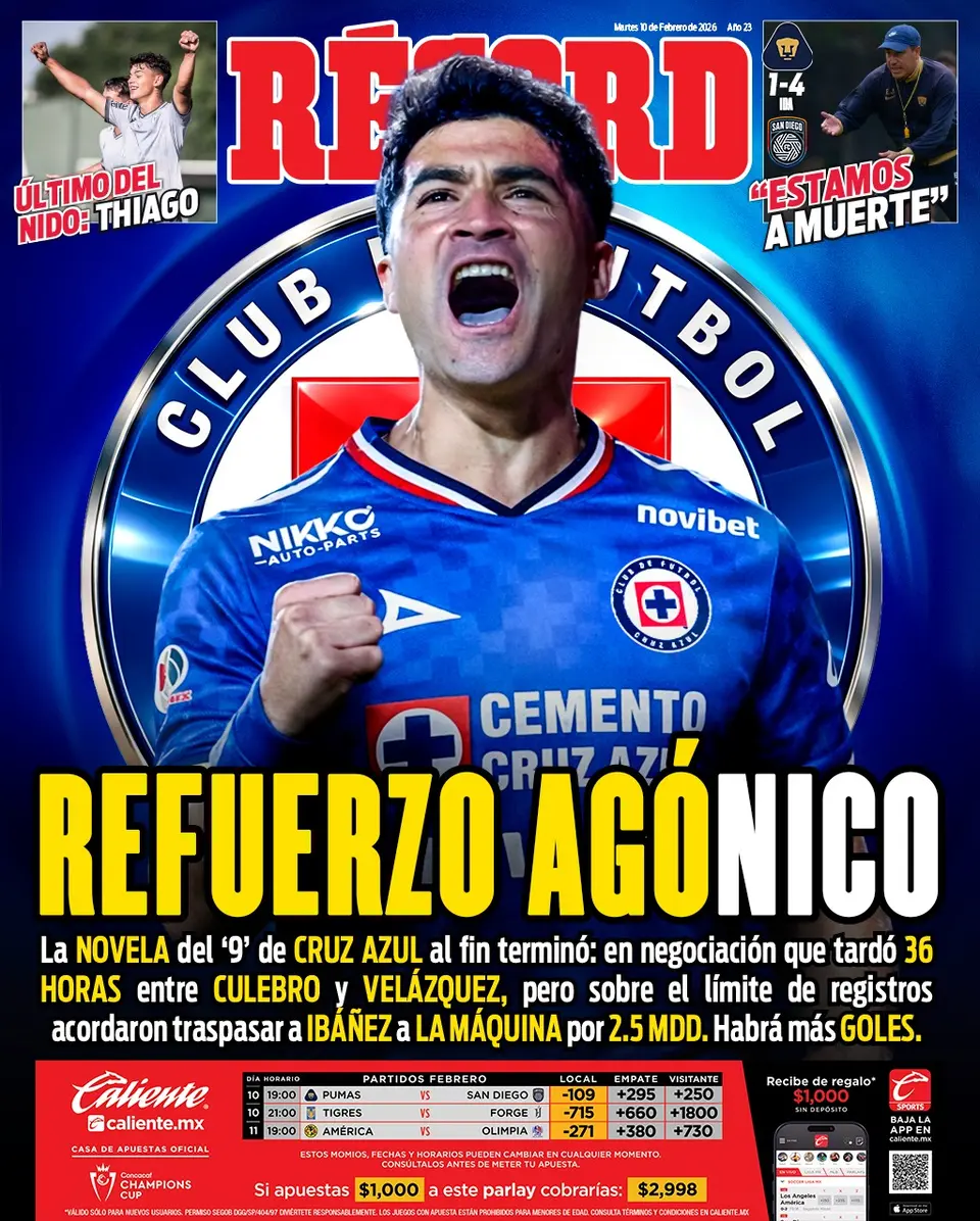 Portada RÉCORD 10 de febrero de 2026