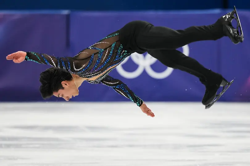 Carrillo en la pista de hielo l AP