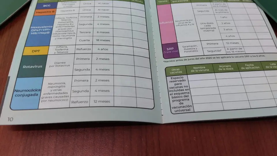 Revisa tu cartilla de vacunación. / FB: Secretaría de Salud de Michoacán