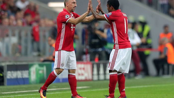 Ribery durante el partido de Bayern Munich ante Rostov en la Champions League 2016-17 | MEXSPORT