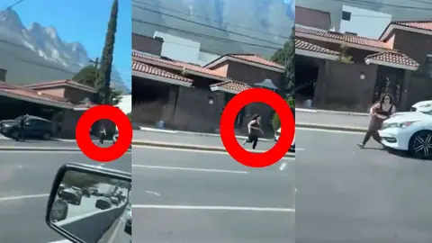 Una mujer fue atropellada en Monterrey y el momento quedó grabado en video/X: @Correarules