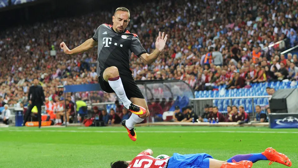 Ribéry en el partido de Bayern Munich contra Atlético de Madrid en la Champions League 2016-17 | MEXSPORT
