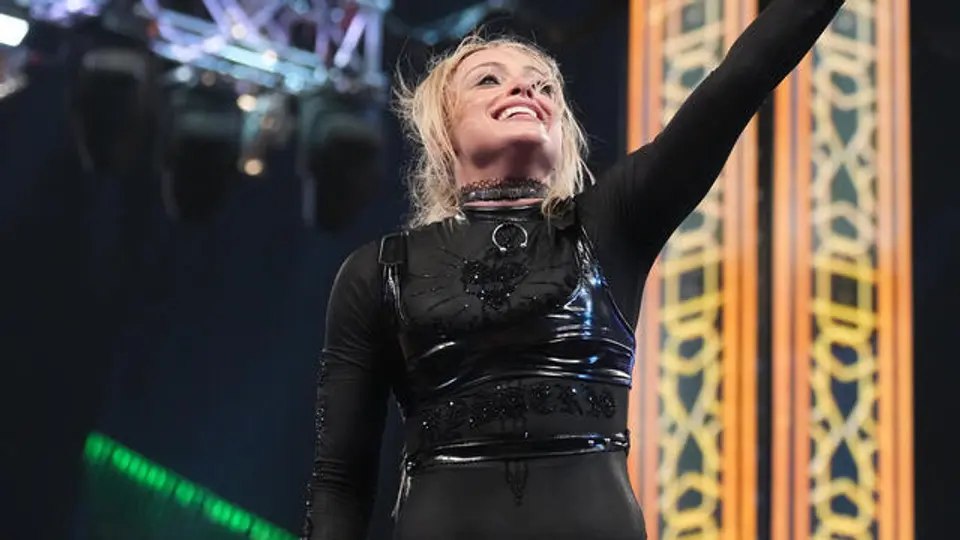 Liv Morgan festejando su victoria en Royal Rumble 2026 | wwe.com