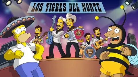 Los Tigres del Norte hicieron historia al aparecer en la temporada 37 de Los Simpson. / IG: @thesimpsons