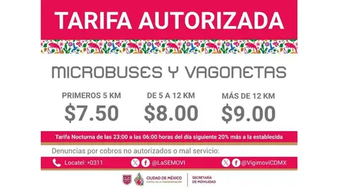 Desde noviembre pasado incrementó el pasaje en el transporte público concesionado/Gobierno CDMX