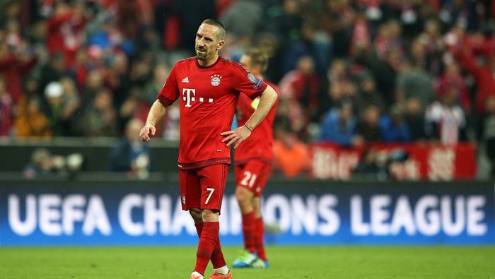 Ribery en lamento durante el partido de Bayern Munich contra Atlético de Madrid en la Champions League 2015-16 | MEXSPORT