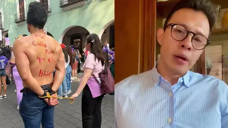 Hombre acusado de deudor alimenticio en marcha del 8M rompe el silencio entre lágrimas