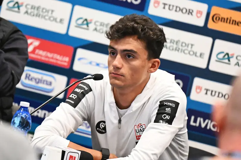 Del Toro en conferencia de prensa previo al inicio del Tirreno-Adriático 2026 | MEXSPORT
