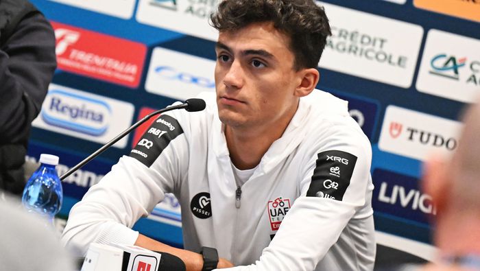 Del Toro en conferencia de prensa previo al inicio del Tirreno-Adriático 2026 | MEXSPORT