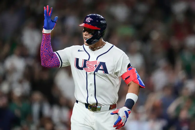 Aaron Judge celebra después de batear un cuadrangular l AP