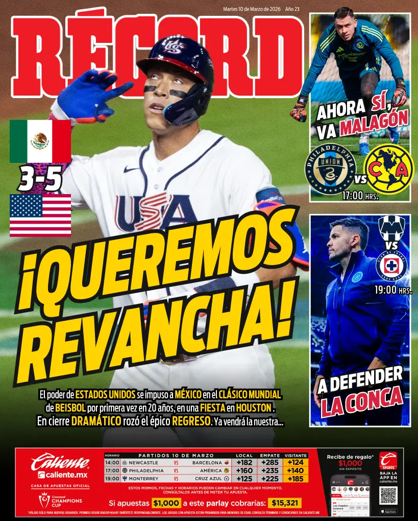 Portada RÉCORD 10 de marzo de 2026