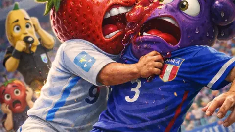 La mordida de Luis Suárez a Chiellini en Frutinovela | RÉCORD