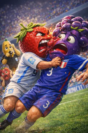 La mordida de Luis Suárez a Chiellini en Frutinovela | RÉCORD
