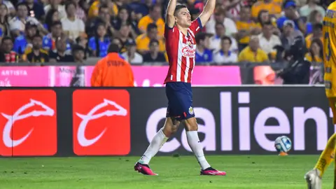 Ronaldo Cisneros tras anotar a Tigres en el Clausura 2023 | IMAGO7