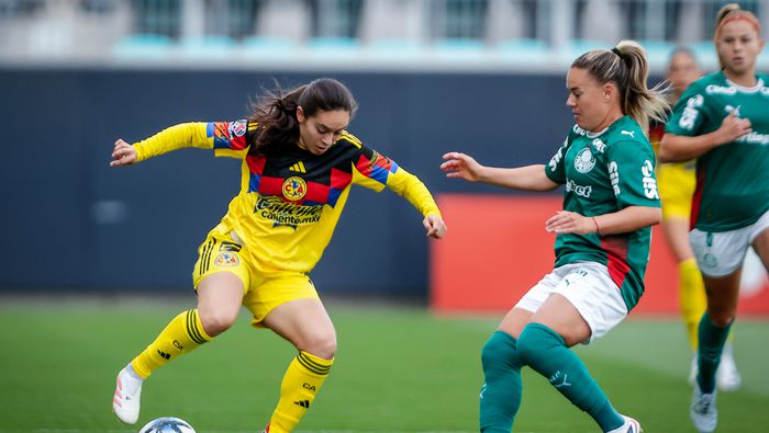 Aylin Avilés en el partido de América contra Palmeiras | X: @AmericaFemenil