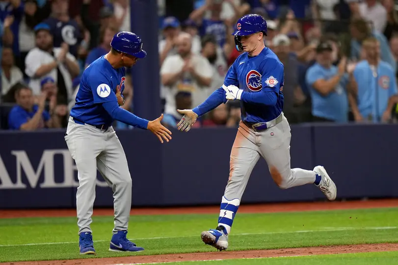 Pete Crow-Armstrong recorre las bases tras su cuadrangular | AP