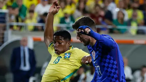 Endrick con la selección brasileña l AP