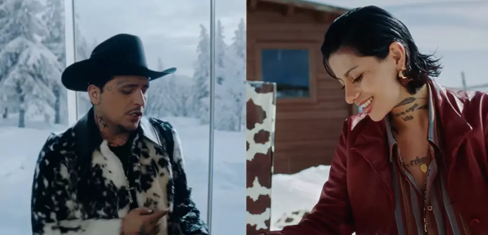 Usuarios en redes aseguran que la protagonista del nuevo video de Christian Nodal parece una “mezcla” entre su esposa y su ex. / Captura