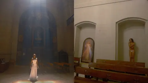 Las imágenes causaron revuelo en la comunidad católica y alistan demanda / IG: @tokischa.sol