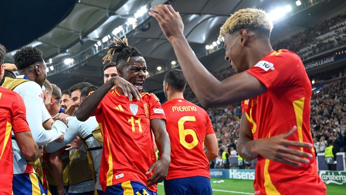 Jugadores de la Selección Española celebrando en la Nations League | MEXSPORT