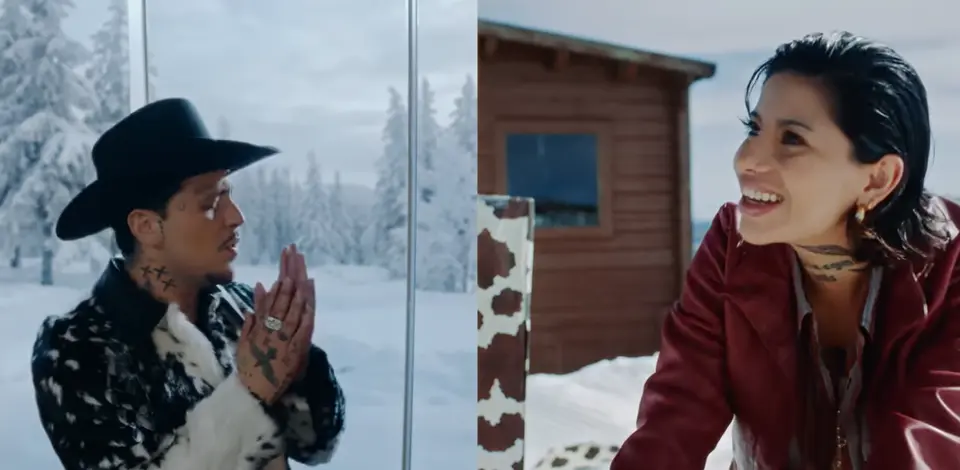 La modelo del video “Un vals” de Christian Nodal desató polémica por su parecido con Ángela Aguilar y Cazzu. / Captura