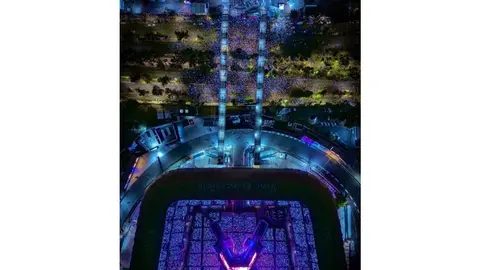 Miles de fans de BTS se reunieron afuera del Estadio GNP Seguros para escuchar el concierto desde las calles de la CDMX./ X: @BTSxBRAZIL