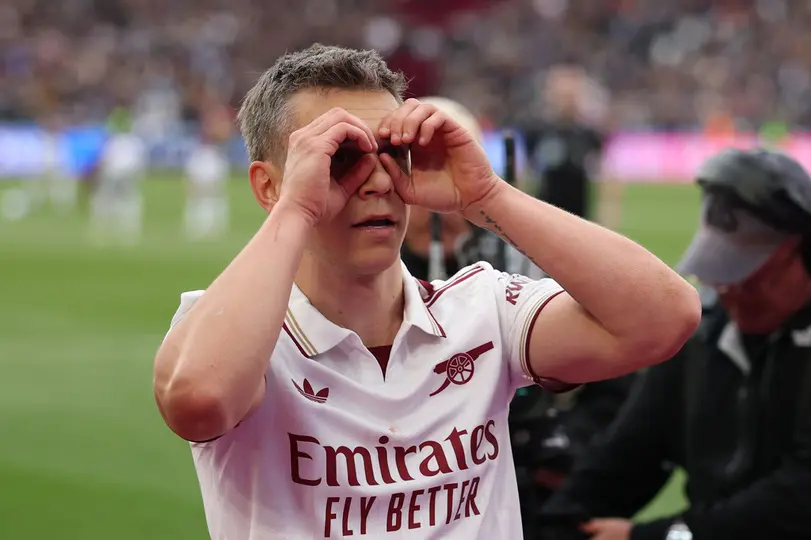 Leonard Trossard en celebración en el partido de West Ham contra Arsenal | AP