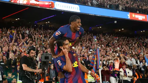 Jugadores de Barcelona en el partido contra Real Madrid | AP