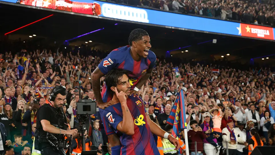 Jugadores de Barcelona en el partido contra Real Madrid | AP