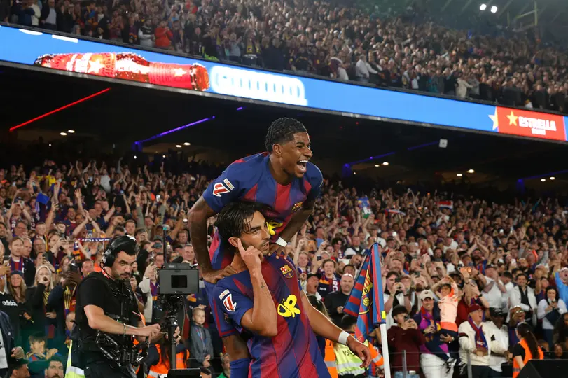 Jugadores de Barcelona en el partido contra Real Madrid | AP