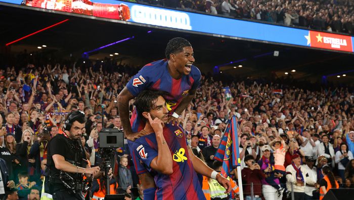 Jugadores de Barcelona en el partido contra Real Madrid | AP