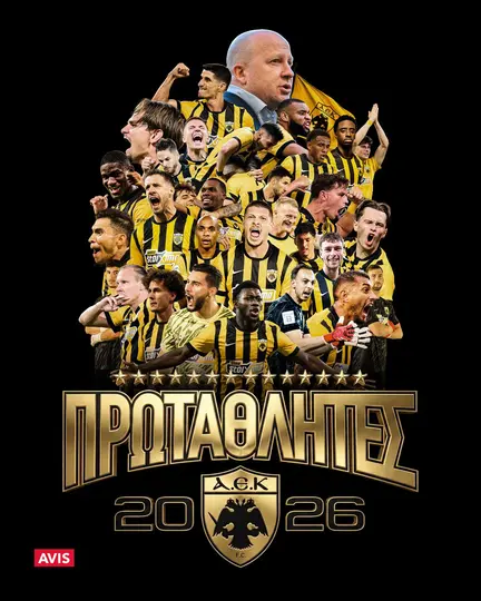Título 14 de Liga para el AEK l X:AEK_FC_OFFICIAL