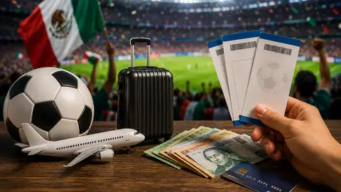 La pasión por el futbol llevará a muchos mexicanos a recurrir a tarjetas de crédito y préstamos para vivir el Mundial desde las tribunas./ IA