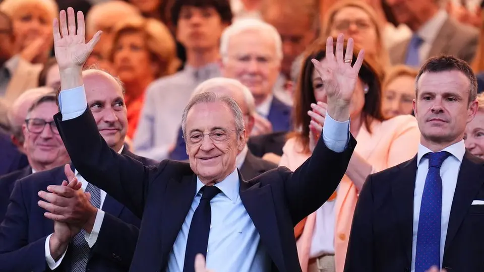 Florentino Pérez tras su reelección como presidente de Real Madrid | AP