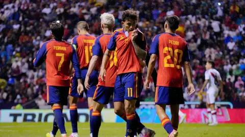 Jugadores de la Selección de España en celebración | MEXSPORT