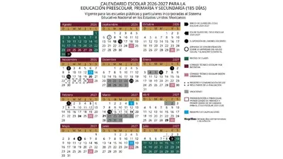 SEP publica el calendario escolar 2026-2027: inicio de clases, vacaciones y puentes