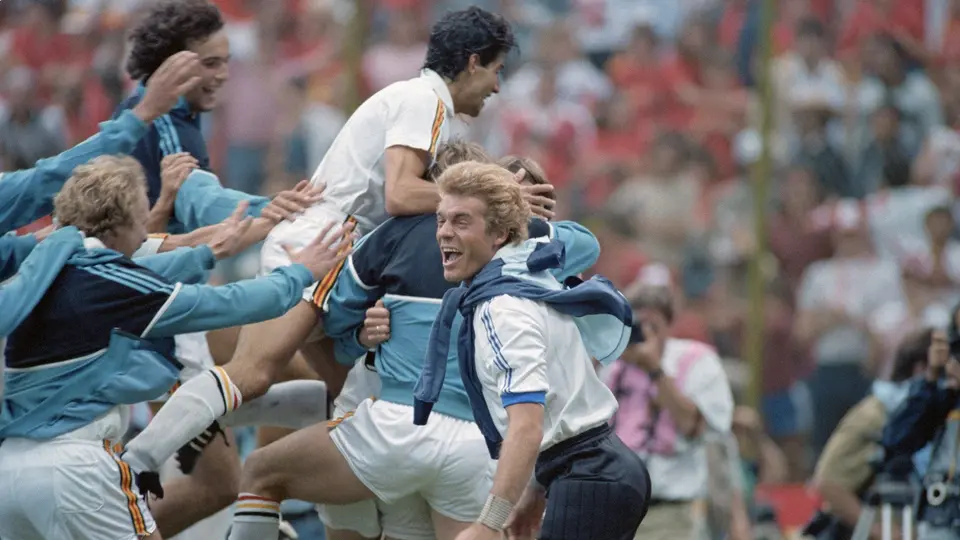 Jugadores de Bélgica celebran ante España en el Mundial 1986 | AFP