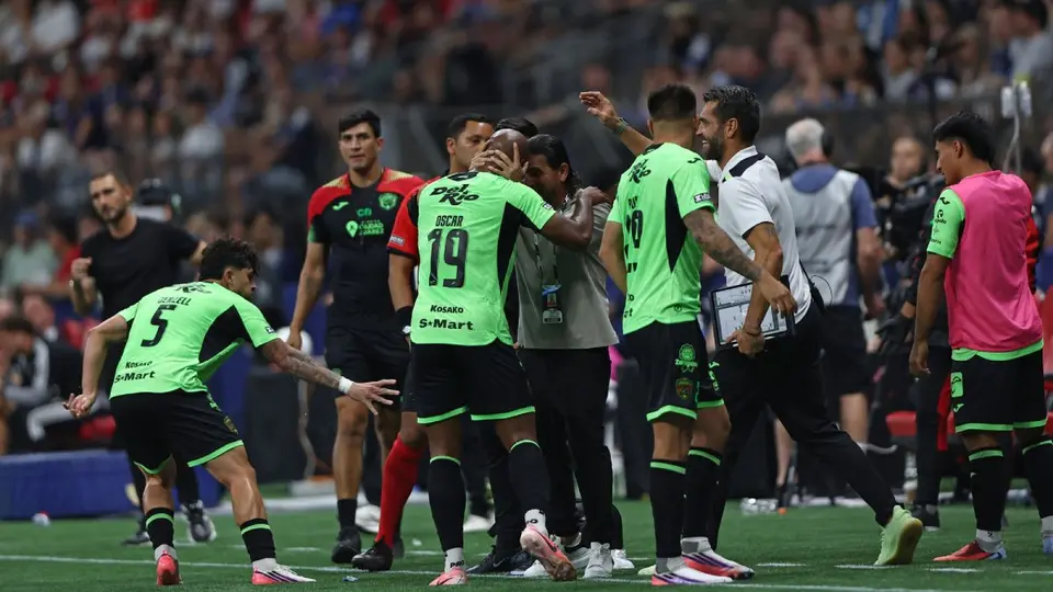 Jugadores de FC Juárez en celebración en la Leagues Cup 2026 | MEXSPORT