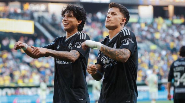 Brian Rodríguez festejando su gol ante Portland | x:@América