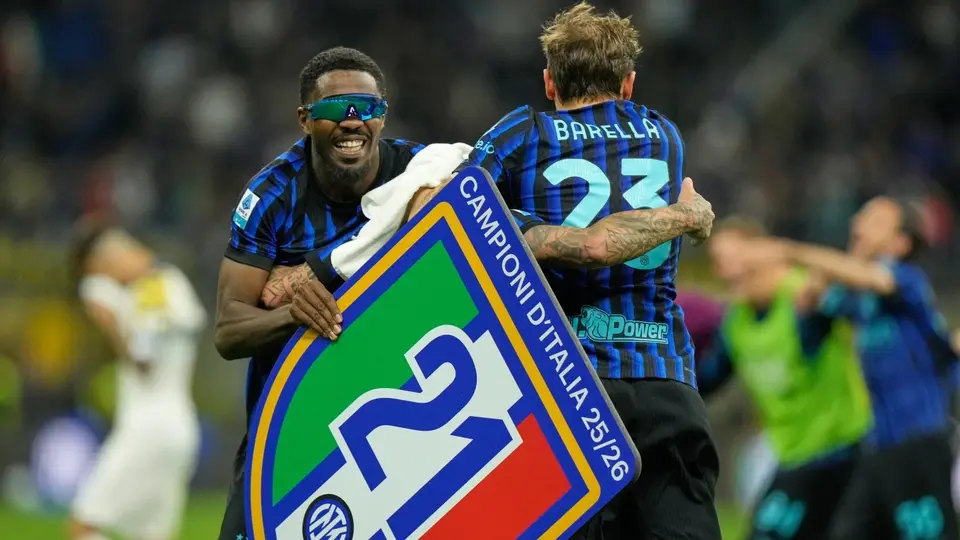 Jugadores de Inter de Milan en celebración en la Serie A 2025-26 | AP