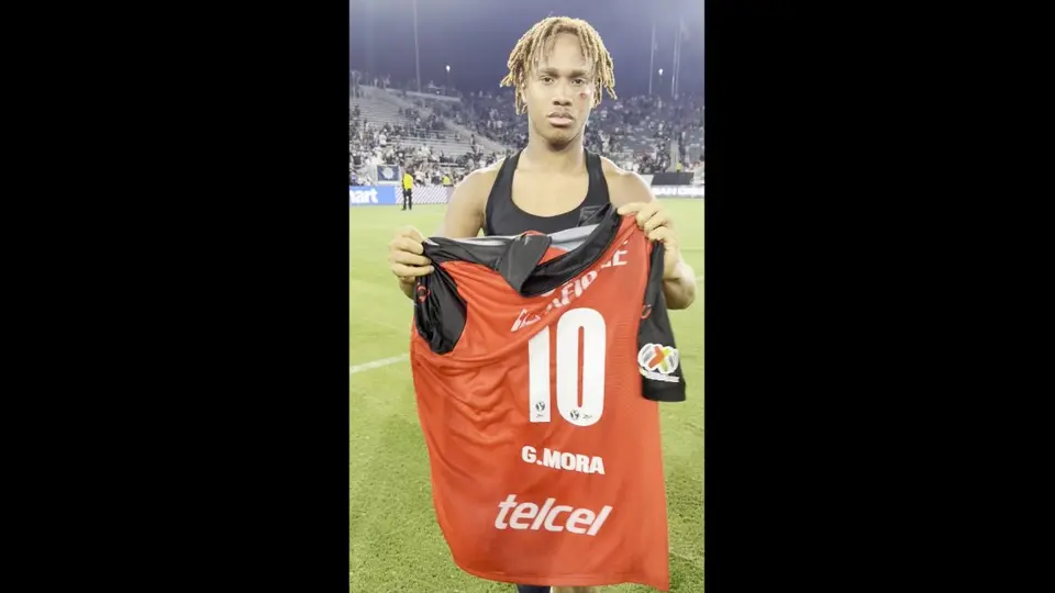Bryan Zamblé con la playera de Gilberto Mora en la Leagues Cup 2026 | CAPTURA DE PANTALLA