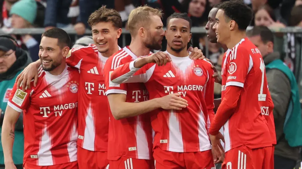 Jugadores de Bayern Munich en celebración en la Bundesliga 2025-26 | AP