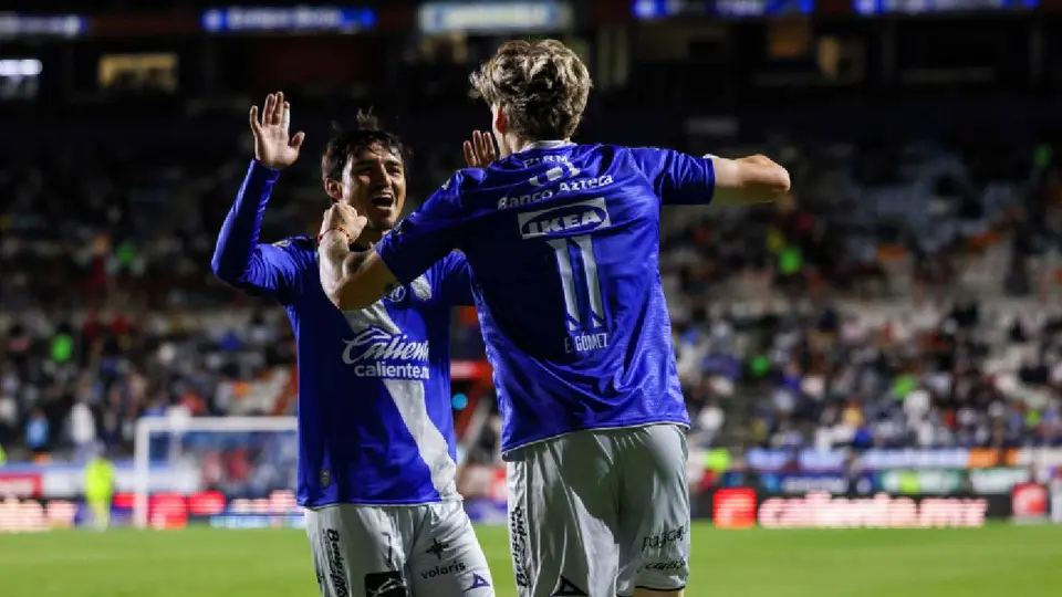 Emiliano Gómez tras anotar con Puebla | IMAGO7