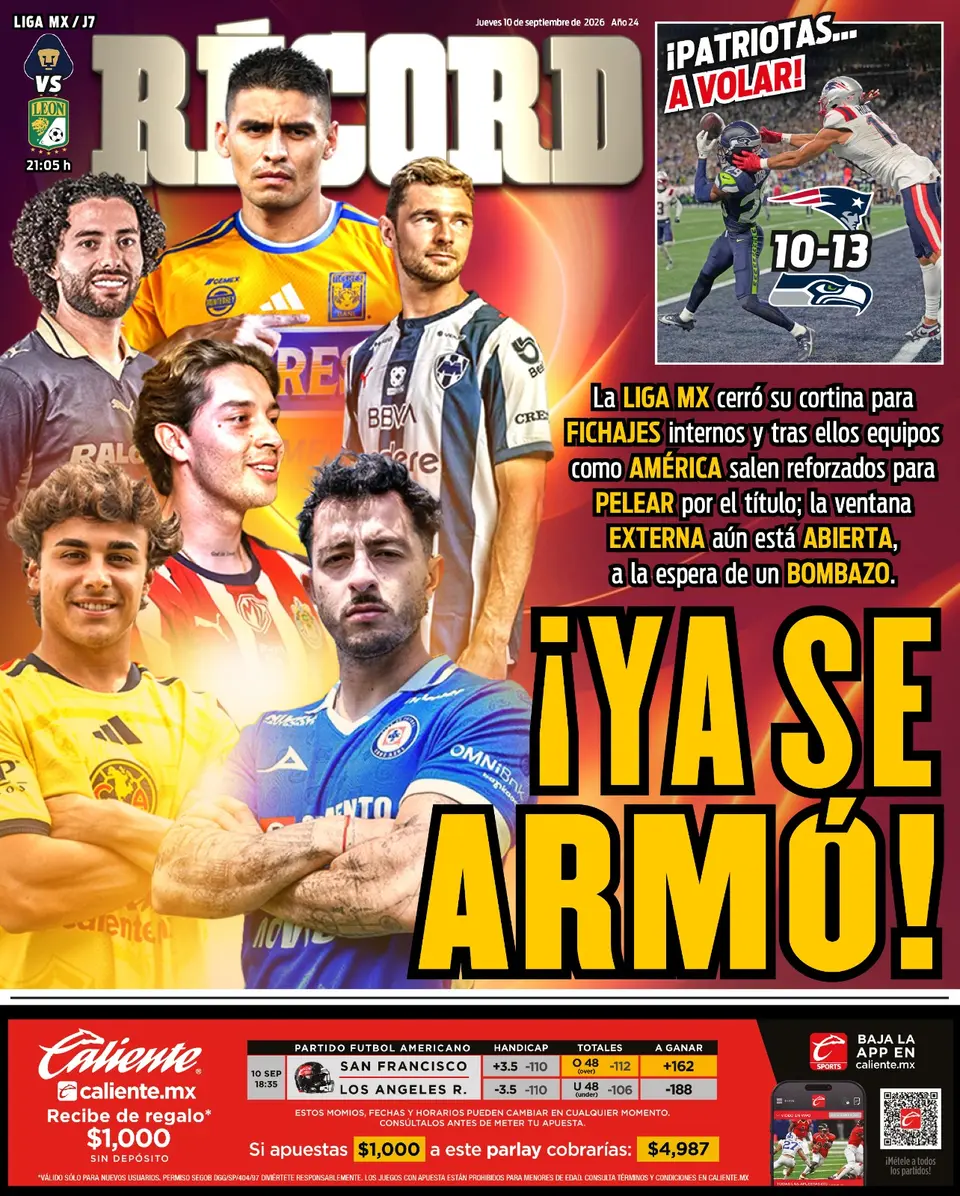 Portada RÉCORD 10 de Septiembre de 2026