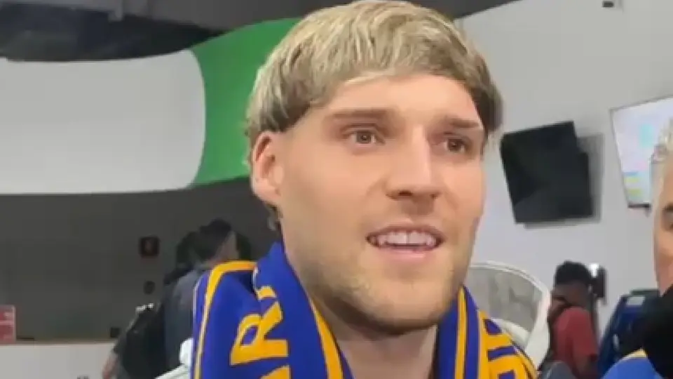 Emiliano Gómez hablando para los medios al fichar con Tigres | RICARDO OLIVARES