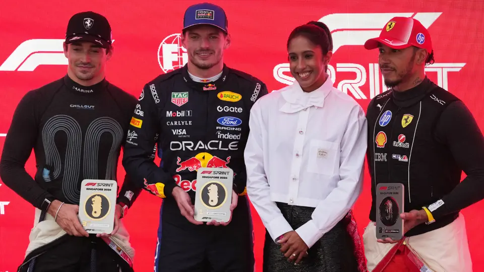 Verstappen lideró la carrera sprint en Singapur | AP