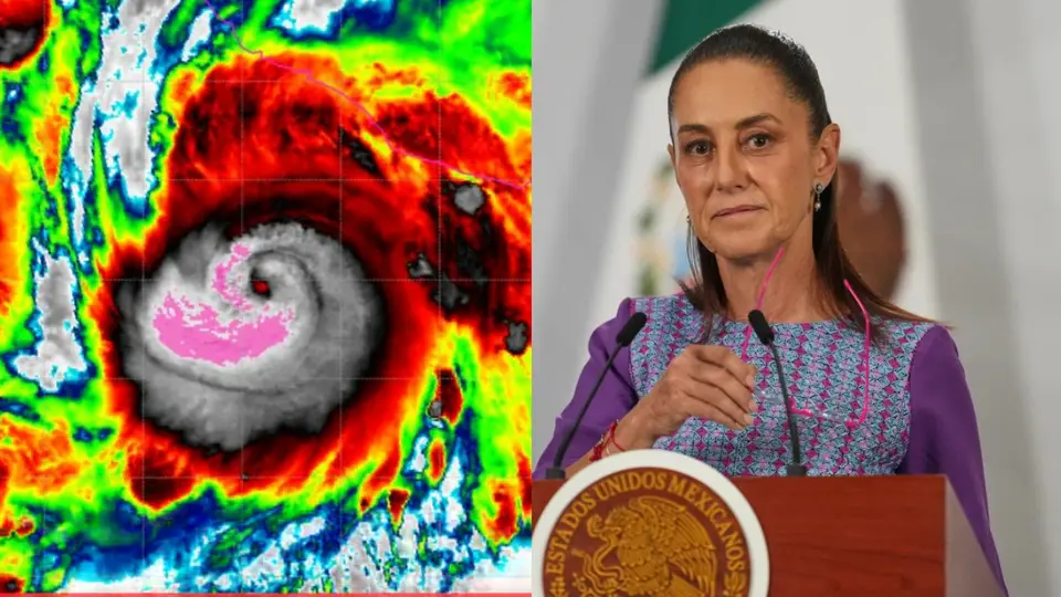Huracán Simón alcanza categoría 3; Sheinbaum pide resguardarse y evacuar zonas de riesgo