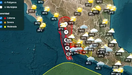 Huracán Simon alcanza categoría 4 en México: este día podría impactar en tierra
