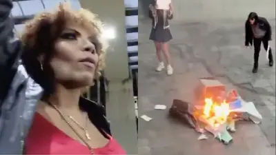 VIDEO: Protesta de comunidad trans en alcaldía Cuauhtémoc termina con daños a instalaciones