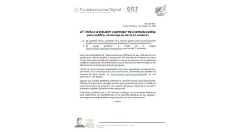 La ciudadanía podrá participar en la consulta hasta el 17 de febrero a través del portal oficial./ Captura de pantalla